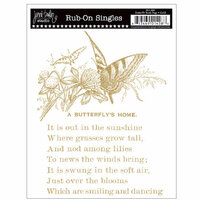 Jenni Bowlin Studio - Rub Ons Single - Butterfly Book Page - Metallic Gold, CLEARANCE