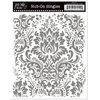 Jenni Bowlin Studio - Rub Ons Single - Damask Background - Metallic Silver, CLEARANCE