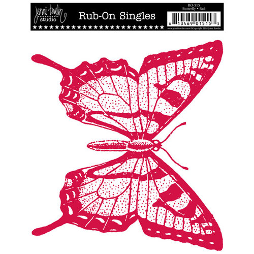 Jenni Bowlin Studio - Rub On Single - Butterfly - Red, CLEARANCE