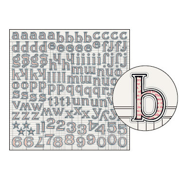 Jenni Bowlin Studio - Large Alphabet Stickers - Red Bookprint, CLEARANCE