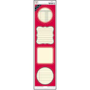 Jenni Bowlin Studio - Label Strip Stickers - Red, CLEARANCE