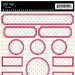 Jenni Bowlin Studio - Cardstock Stickers - Polka Dotted Label - Black and Red, CLEARANCE