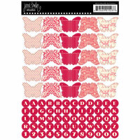 Jenni Bowlin Studio - Cardstock Stickers - Butterfly Banner - Red
