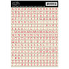 Jenni Bowlin Studio - Cardstock Stickers - Mini Chalkboard Alphabet - Red