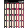 Jenni Bowlin Studio - Cardstock Stickers - Flag Banner - Red and Black