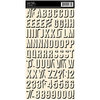 Jenni Bowlin - Cardstock Stickers - Shadow Alphabet - Vintage and Black