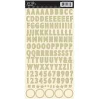 Jenni Bowlin Studio - Cardstock Stickers - Skinny Alphabet - Sage