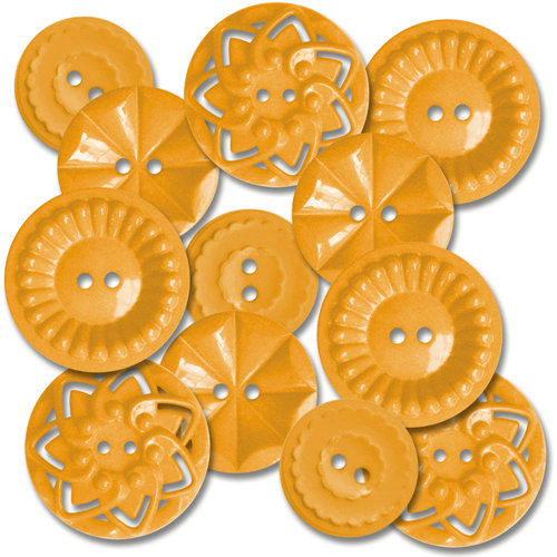 Jenni Bowlin Studio - Vintage Style Buttons - Orange, CLEARANCE