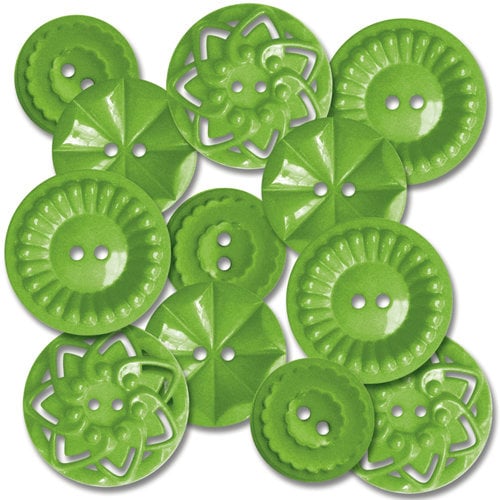 Jenni Bowlin Studio - Vintage Style Buttons - Green, CLEARANCE