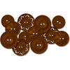 Jenni Bowlin Studio - Vintage Style Buttons - Brown, CLEARANCE