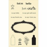 Jillibean Soup - Stampables - Clear Acrylic Stamps - Just A Note