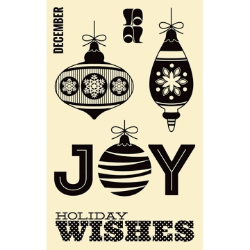 Jillibean Soup - Christmas Cheer Chowder - Clear Acrylic Stamp Set - Joy