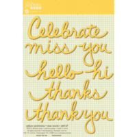 Jillibean Soup - Wise Words - Cardstock Stickers - Sentiments - Yellow