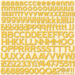 Jillibean Soup - Beanboard Thin Chip Alphabet - Yam Yellow