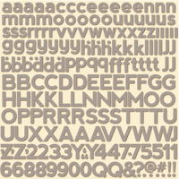 Jillibean Soup - Beanboard Thin Chip Alphabet - Grilled Gray