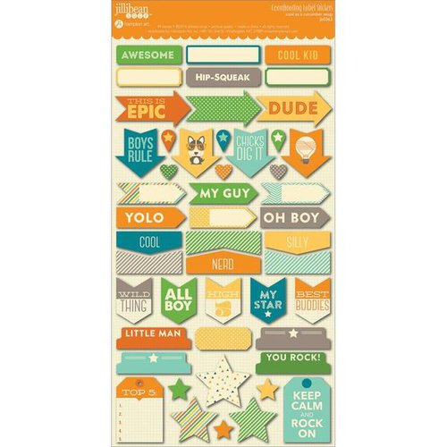 Jillibean Soup - Cool As A Cucumber Soup Collection - Cardstock Stickers - Labels