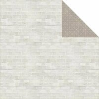 Jillibean Soup - Soup Staples III Collection - 12 x 12 Double Sided Paper - Brick Wall