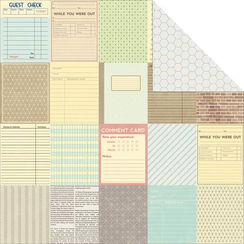 Jillibean Soup - Soup Staples III Collection - 12 x 12 Double Sided Paper - One Way Ticket