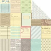 Jillibean Soup - Soup Staples III Collection - 12 x 12 Double Sided Paper - One Way Ticket