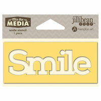Jillibean Soup - Mix the Media Collection - 4 Inch Stencil - Smile