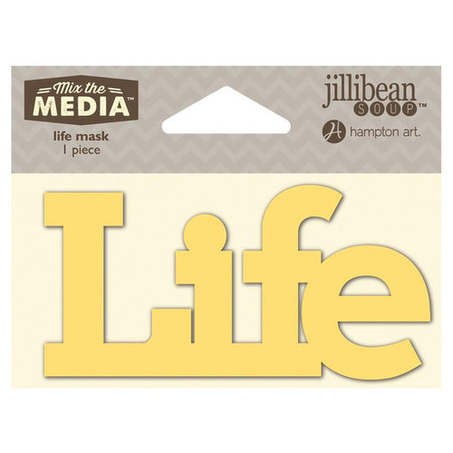 Jillibean Soup - Mix the Media Collection - 4 Inch Stencil Mask - Life