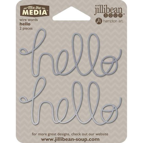 Jillibean Soup - Mix the Media Collection - Wire Words - Hello