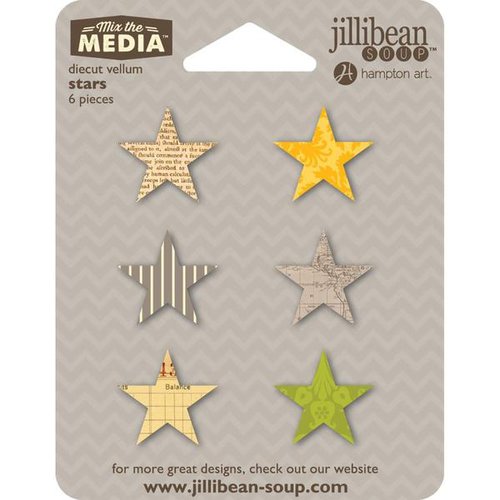 Jillibean Soup - Mix the Media Collection - Die Cut Vellum Shapes - Stars