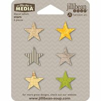 Jillibean Soup - Mix the Media Collection - Die Cut Vellum Shapes - Stars