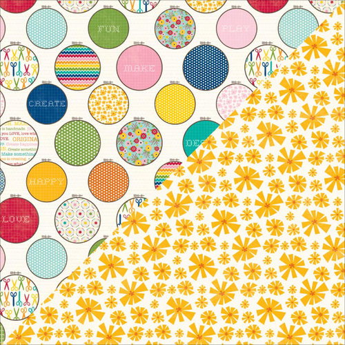 Jillibean Soup - Sew Sweet Sunshine Soup Collection - 12 x 12 Double Sided Paper - Sew Fun