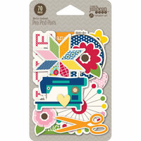 Jillibean Soup - Sew Sweet Sunshine Soup Collection - Pea Pod Parts - Die Cut Cardstock Pieces - Shapes