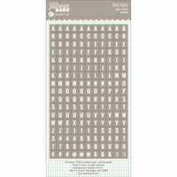 Jillibean Soup - Cardstock Stickers - Mini Alphabet - Gray