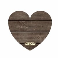 Jillibean Soup - Mix the Media Collection - Wood Plank - Heart