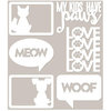 Jillibean Soup - Fur Fusion Collection - Mini Place Mats - 3 x 4 Die Cut Cards