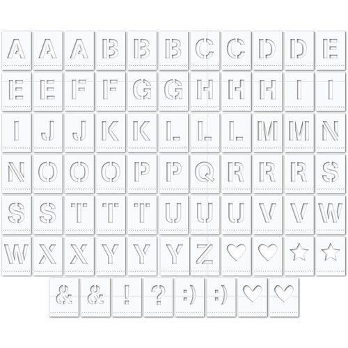 Jillibean Soup - Die Cut Cardstock Pieces - Alphabet Tiles - White