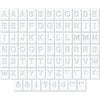 Jillibean Soup - Die Cut Cardstock Pieces - Alphabet Tiles - White