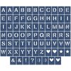Jillibean Soup - Die Cut Cardstock Pieces - Alphabet Tiles - Denim