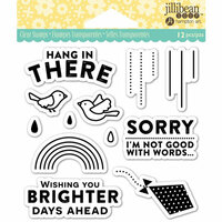 Jillibean Soup - Shaker Clear Acrylic Stamps - Hang n There