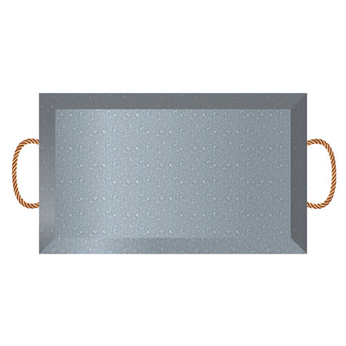 Jillibean Soup - Naturalist Collection - Raw Surfaces - Galvanized - Tray - Large