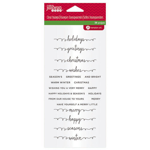 Jillibean Soup - Holiday Collection - Christmas - Clear Acrylic Stamps - Holiday Sentiments