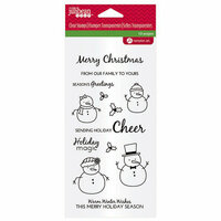 Jillibean Soup - Holiday Collection - Christmas - Clear Acrylic Stamps - Snowman Sentiments