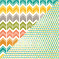 Jillibean Soup - Hardy Hodgepodge Collection - 12 x 12 Double Sided Paper - Cup of Chevron