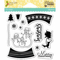 Jillibean Soup - Christmas - Clear Acrylic Stamps - Shape Shakers - Snow Globe