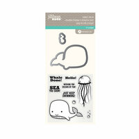 Jillibean Soup - Die and Clear Acrylic Stamp Set - Whale Done