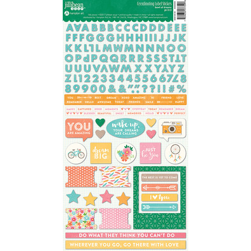 Jillibean Soup - Bowl of Dreams Collection - Cardstock Stickers