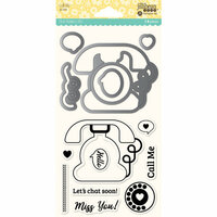 Jillibean Soup - Shaker Die and Clear Acrylic Stamp Set - Call Me