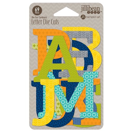 Jillibean Soup - 2 Cool for School Collection - Die Cut Cardstock Pieces - Letters