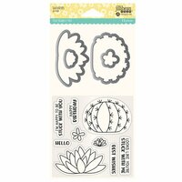 Jillibean Soup - Shaker Die and Clear Acrylic Stamp Set - Succulents