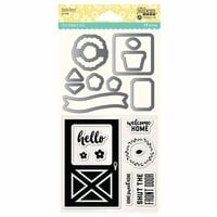 Jillibean Soup - Shaker Die and Clear Acrylic Stamp Set - Barn Door