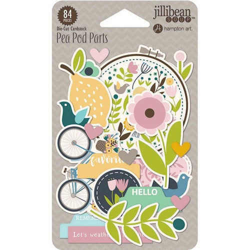 Jillibean Soup - Spoonful of Soul Collection - Pea Pod Parts - Die Cut Cardstock Stickers