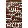 Jillibean Soup - Alphabeans Collection - Alphabet Cardstock Stickers - Baked Brown